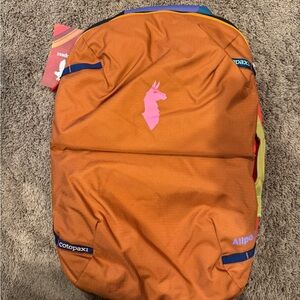 Cotopaxi Allpa 35L Travel Pack in Orange and Pink